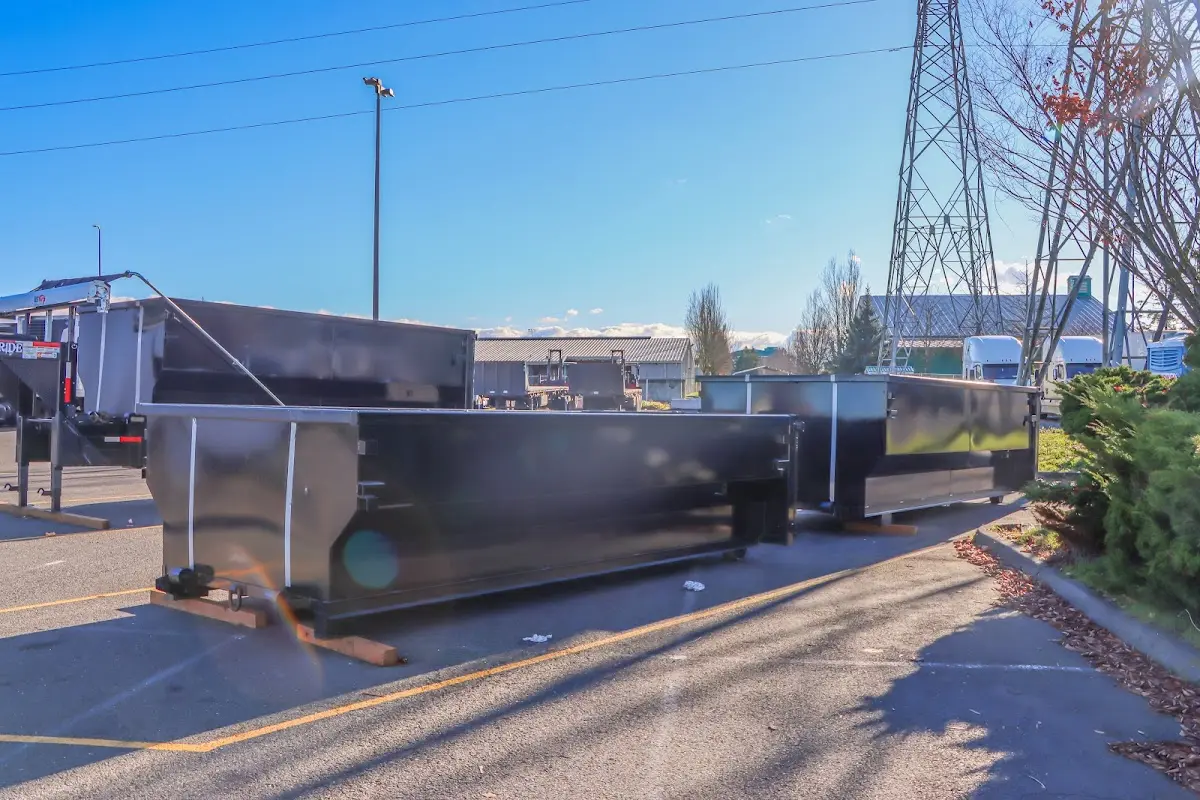 Roll-off dumpster ready for waste disposal at job site for Estate Cleanout Dumpster Rental in Crookston